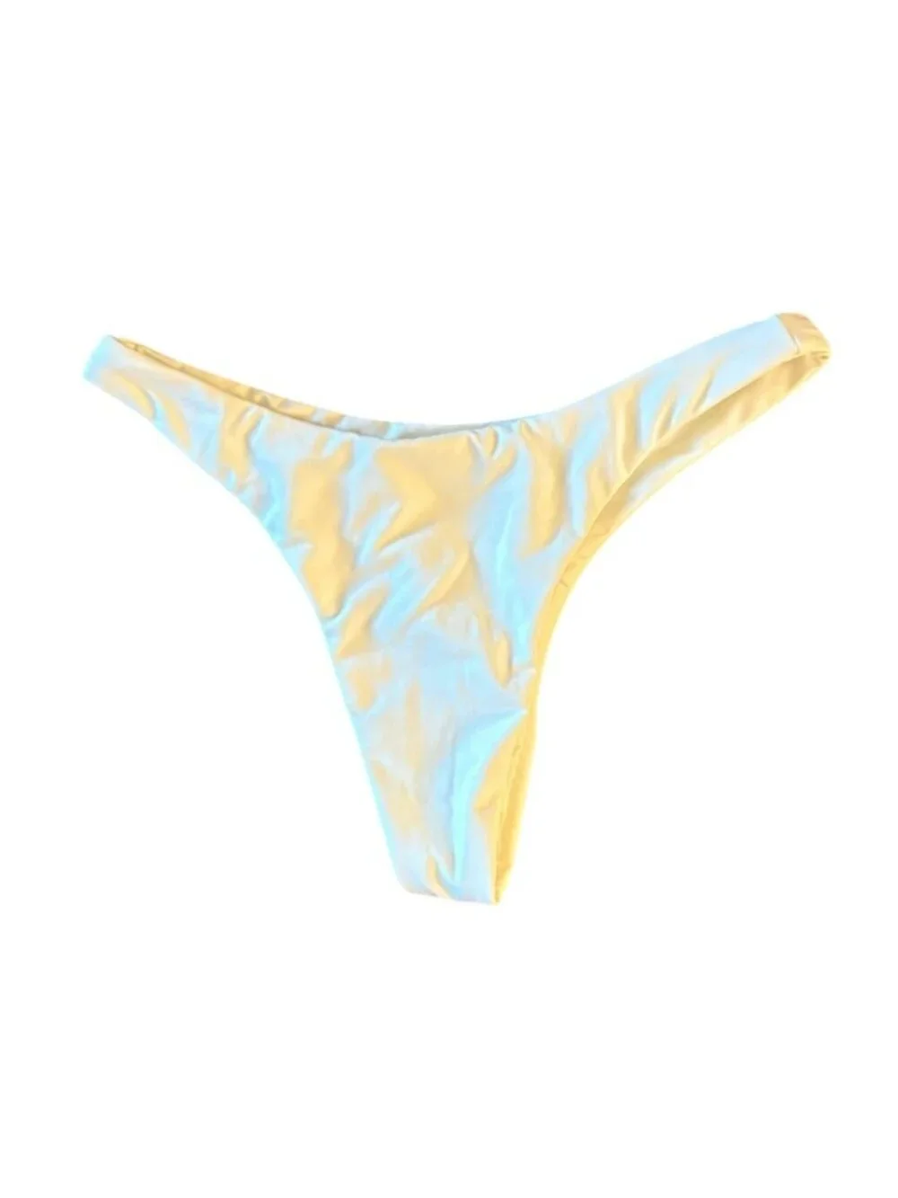 MONDAY Swimwear Byron Thong Bikini Bottoms in Ivory